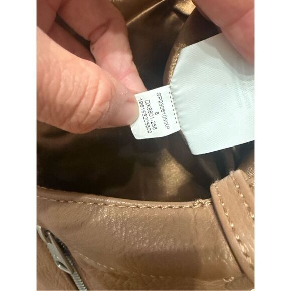 Jordan Travis Scott Brown Black Cow Leather Cactus Jack Moto Pants Size 8 Medium - Picture 7 of 7